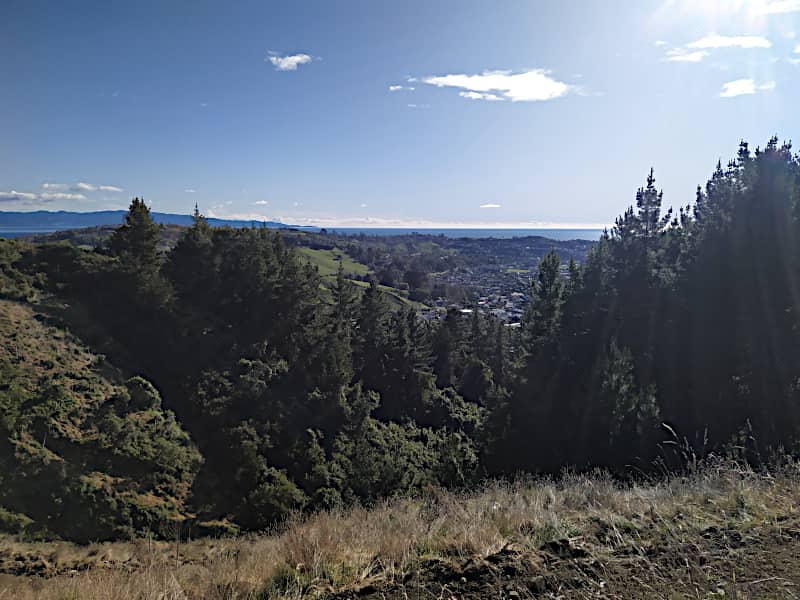 Bishopdale and the sea in the distance